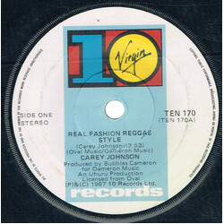 Carey Johnson Real Fashion Reggae Style USED VINYL 7INCH 45 RPM SINGLE