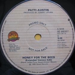 Patti Austin Honey For The Bees USED VINYL 7INCH SINGLE 45 RPM PROMO