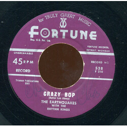 The Earthquakes (2) / The Rhythm Kings (13) Crazy Bop / This Is Really Real USED VINYL 7INCH 45 RPM