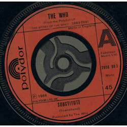 The Who Substitute USED VINYL 7INCH MONO 45 RPM
