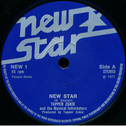 Tapper Zukie / The Musical Intimidators New Star USED VINYL 7INCH 45 RPM