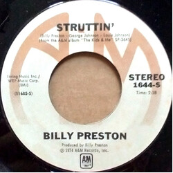Billy Preston Struttin' USED VINYL 7INCH 45 RPM STYRENE