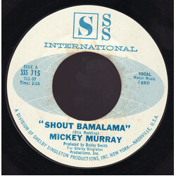 Mickey Murray Shout Bamalama USED VINYL 7INCH 45 RPM STYRENE