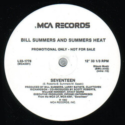 Bill Summers & Summers Heat Seventeen USED VINYL 12INCH 33 S RPM PROMO