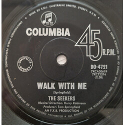 The Seekers Walk With Me/We're Moving On USED VINYL 7INCH SINGLE