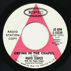 Mavis Staples / The Staple Singers Crying In The Chapel / Nothing Lasts Forever USED VINYL 7INCH 45 RPM PROMO