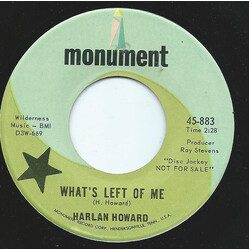 Harlan Howard What's Left Of Me USED VINYL 7INCH 45 RPM PROMO