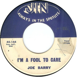 Joe Barry I'm A Fool To Care / I Got A Feeling USED VINYL 7INCH 45 RPM SINGLE