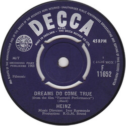 Heinz Dreams Do Come True USED VINYL 7INCH 45 RPM