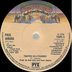 Paul Jabara Trapped In A Stairway USED VINYL 7INCH 45 RPM