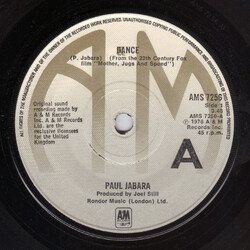 Paul Jabara Dance USED VINYL 7INCH 45 RPM SINGLE