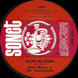 Brett Marvin & The Thunderbolts Blow Me Down / Take Your Money VINYL 7" USED