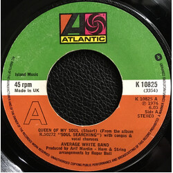 Average White Band Queen Of My Soul Vinyl 7" USED