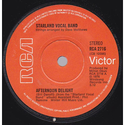 Starland Vocal Band Afternoon Delight Vinyl 7" USED