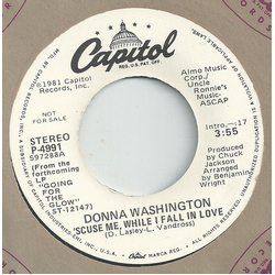 Donna Washington 'Scuse Me, While I Fall In Love Vinyl 7" USED