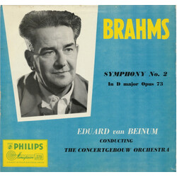 Johannes Brahms / Concertgebouworkest / Eduard Van Beinum Symphony No. 2 In D, Op. 73 Vinyl LP USED