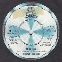 Smokey Robinson Shoe Soul Vinyl 7" USED