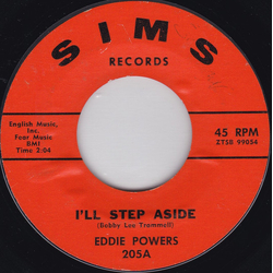 Eddie Powers I'll Step Aside / My Laura Vinyl 7" USED