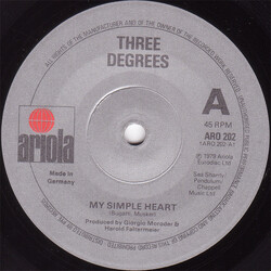The Three Degrees My Simple Heart USED VINYL 7"