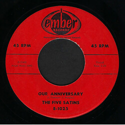 The Five Satins Our Anniversary / Pretty Baby USED VINYL 7INCH 45 RPM