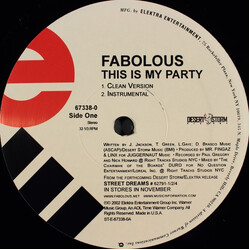 Fabolous This Is My Party USED VINYL 12INCH 33 S RPM
