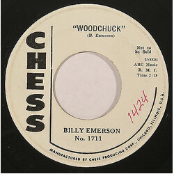 Billy Emerson Woodchuck USED VINYL 7INCH 45 RPM PROMO