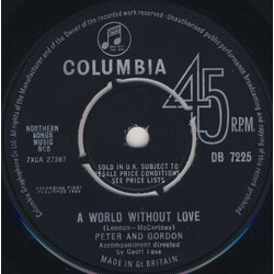 Peter & Gordon A World Without Love VINYL 7" USED