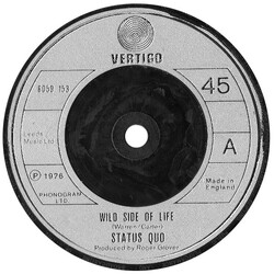 Status Quo Wild Side Of Life USED VINYL 7INCH SINGLE 45 RPM