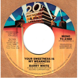 Barry White Your Sweetness Is My Weakness USED VINYL 7INCH 45 RPM PROMO