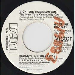 Vicki Sue Robinson Medley: Should I Stay / I Won't Let You Go USED VINYL 7INCH 45 RPM SINGLE PROMO