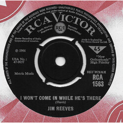 Jim Reeves I Won't Come In While He's There / Maureen USED VINYL 7INCH 45 RPM SINGLE