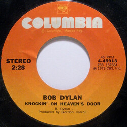 Bob Dylan Knockin' On Heaven's Door USED VINYL 7INCH 45 RPM SINGLE STYRENE