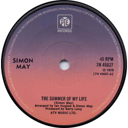 Simon May The Summer Of My Life USED VINYL 7INCH 45 RPM