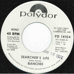 Banchee Searcher's Life USED VINYL 7INCH 45 RPM SINGLE STEREO MONO PROMO
