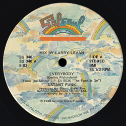 Instant Funk Everybody USED VINYL 12INCH 33 S RPM SINGLE STEREO
