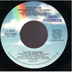 Alice Cooper He's Back (The Man Behind The Mask) USED VINYL 7INCH 45 RPM SINGLE