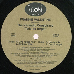 Frankie Valentine / The Icelandic Conspiracy Twist To Forget VINYL 12" USED