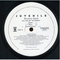 Juvenile (2) Bounce Back USED VINYL 12INCH PROMO