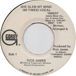 Rick James She Blew My Mind (69 Times) USED VINYL 7INCH 45 RPM SINGLE PROMO