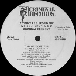Wally Jump Jr & The Criminal Element Turn Me Loose USED VINYL 12INCH 33 S RPM PROMO