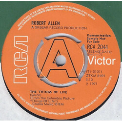 Robert Allen (11) The Things Of Life USED VINYL 7INCH 45 RPM SINGLE PROMO