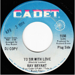 Ray Bryant To Sir With Love / Dinner On The Grounds USED VINYL 7INCH 45 RPM SINGLE PROMO