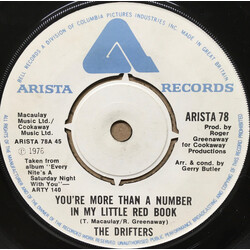 The Drifters You're More Than A Number In My Little Red Book Vinyl 7" USED
