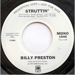 Billy Preston Struttin' / You Are So Beautiful USED VINYL 7INCH PROMO MONO