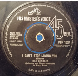 Ray Charles I Can't Stop Loving You Vinyl 7" USED