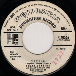 Frank Sinatra / Jeff Alexander Choir Sheila / Day By Day USED VINYL 7INCH 45 RPM SINGLE PROMO