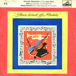 Yehudi Menuhin Air / Praeludium USED VINYL 7INCH SINGLE 45 RPM