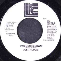 Joe Thomas Two Doors Down USED VINYL 7INCH 45 RPM PROMO STYRENE