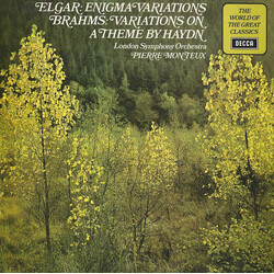 Sir Edward Elgar / Johannes Brahms / The London Symphony Orchestra / Pierre Monteux Enigma Variations / Variations On A Theme By Haydn Vinyl LP USED