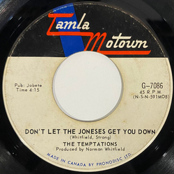 The Temptations Don't Let The Joneses Get You Down USED VINYL 7INCH SINGLE 45 RPM